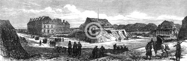 The ruins round Paris: interior of Fort Issy, 1871. Creator: Unknown.
