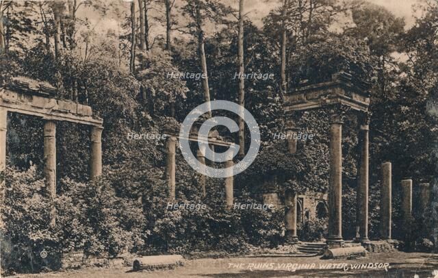 'The Ruins, Virginia Water, Windsor', c1917. Artist: Unknown.