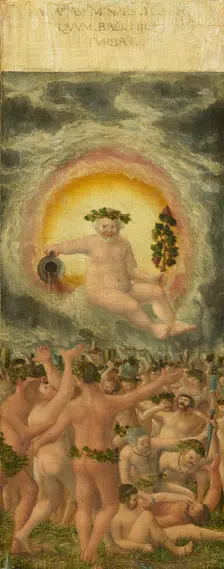 The Rule of Bacchus [left panel], c. 1535. Creator: Workshop of Albrecht Altdorfer