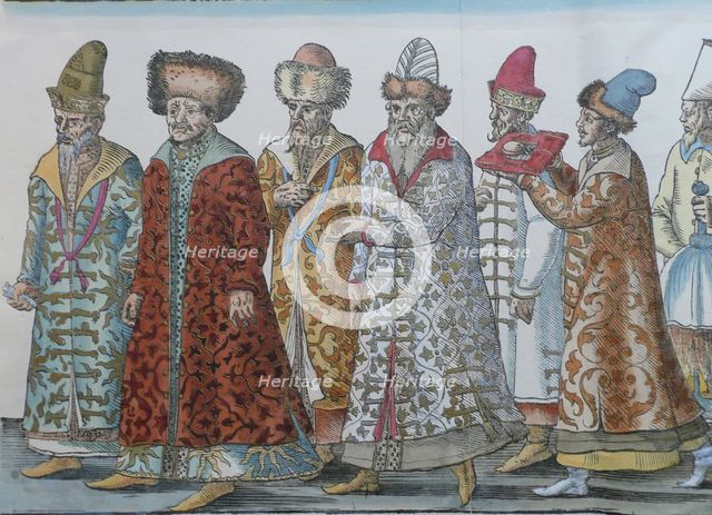 The rulers of Moscow. Grand Duke Ivan III, Vasili III Ivanovich, Ivan IV the Terrible and their Amba Artist: Anonymous  