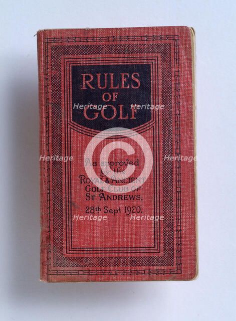 The Rules of Golf, 1920. Artist: Unknown