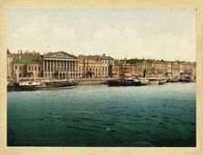 The Rumyantsev Mansion on the English Embankment in St Petersburg, c. 1890. Creator: Anonymous