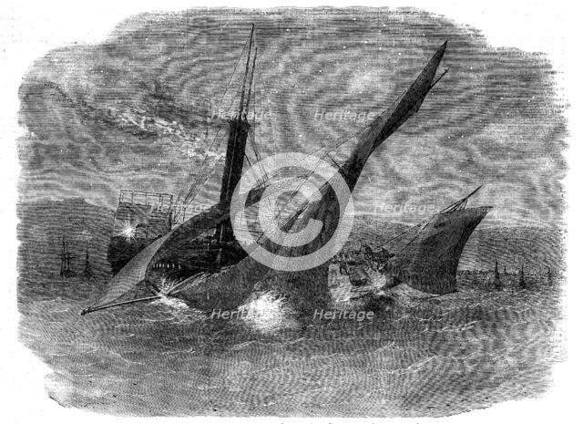 The Running Down of Lord Alfred Paget's Yacht "Alma" off Dover, 1856.  Creator: Unknown.