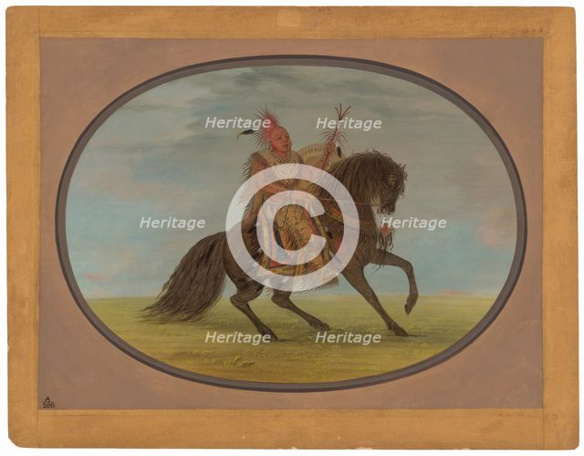 The Running Fox on a Fine Horse - Saukie, 1861/1869. Creator: George Catlin.
