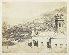 The Russian Church & Town of Balaklava, 1855. Creator: Roger Fenton