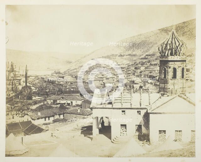 The Russian Church & Town of Balaklava, 1855. Creator: Roger Fenton.