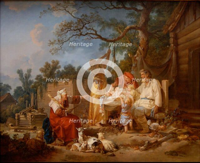 The Russian Cradle, ca 1764-1765. Artist: Le Prince, Jean-Baptiste (1734-1781)