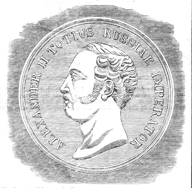 The Russian Gold Medal of Merit, 1860. Creator: Unknown.