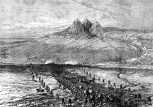 The Russian Expedition to Khiva: first sight of water after crossing the desert, 1873. Creator: Unknown