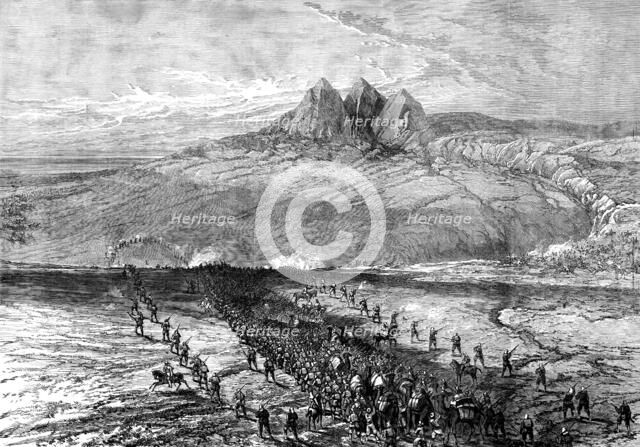 The Russian Expedition to Khiva: first sight of water after crossing the desert, 1873. Creator: Unknown.