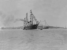 The Russian Imperial Yacht Standart at Cowes, 1909. Creator: Kirk & Sons of Cowes