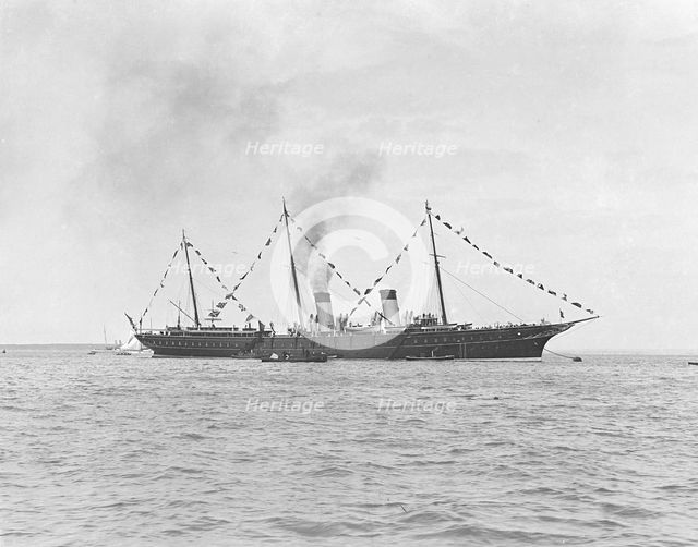 The Russian Imperial Yacht 'Standart' at Cowes, 1909. Creator: Kirk & Sons of Cowes.