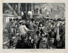 The Russian Jews examined by a doctor before the Emigration from Liverpool, 1891. Artist: Staniland, Charles Joseph (1838-1916)