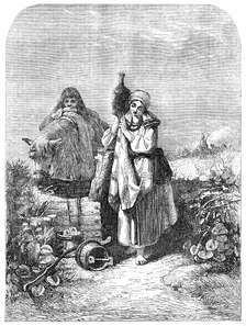 "The Russian Serf", painted by Joseph J. Jenkins - from the Exhibition of the Society of..., 1854. Creator: Horace Harral