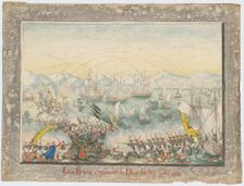 The Russians crossed the Danube in 1828, 1829. Artist: Anonymous