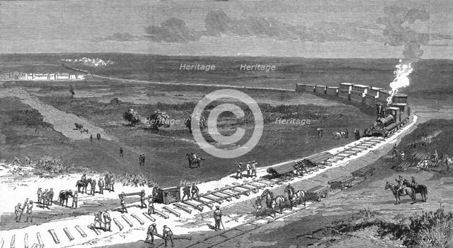 ''The Russians in Central Asia, view of the Transcaspian Railway', 1888. Creator: Unknown.