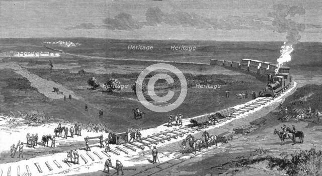 ''The Russians in Central Asia, view of the Transcaspian Railway', 1888. Creator: Unknown.