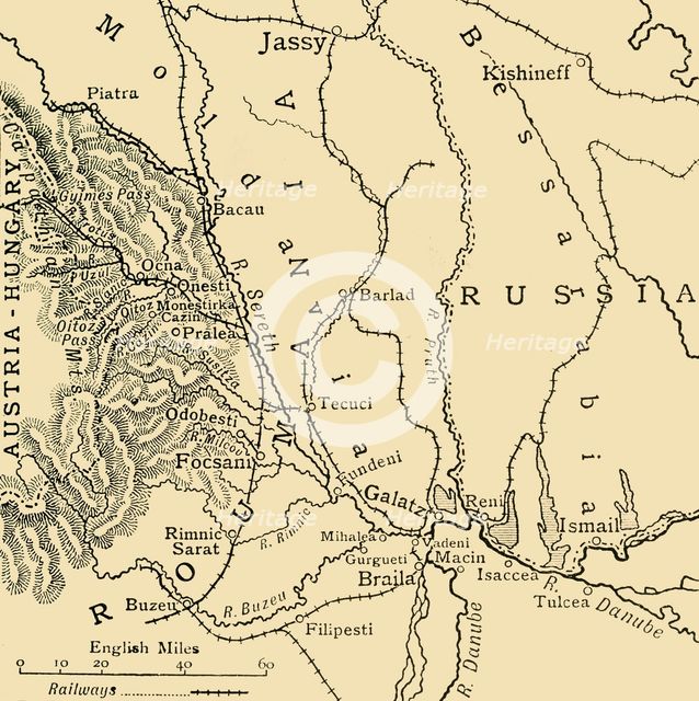 'The Russo-Roumanian Retreat to the Sereth Line', First World War, c1916, (c1920). Creator: Unknown.