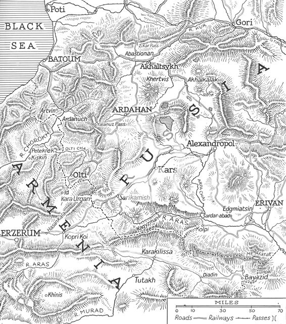 'The Russo-Turkish frontiers', 1915. Artist: Unknown.