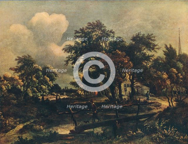 The Rustic Bridge, c17th century, (1909). Artist: Meindert Hobbema