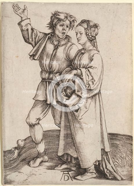 The Rustic Couple (The Peasant and his Wife), 1497-1498. Creator: Albrecht Durer.