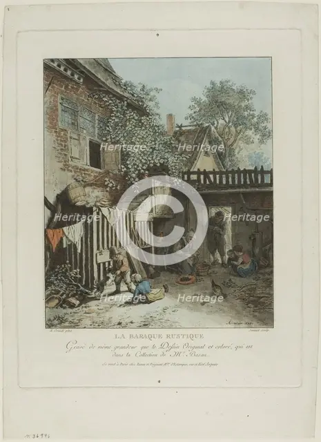 The Rustic Hut, 1774. Creator: Jean Francois Janinet.