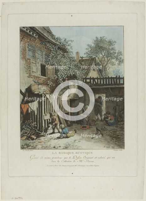 The Rustic Hut, 1774. Creator: Jean Francois Janinet.