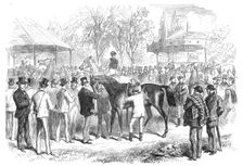 The Race for the Grand Prix de Paris: saddling the favourites, 1870. Creator: Unknown
