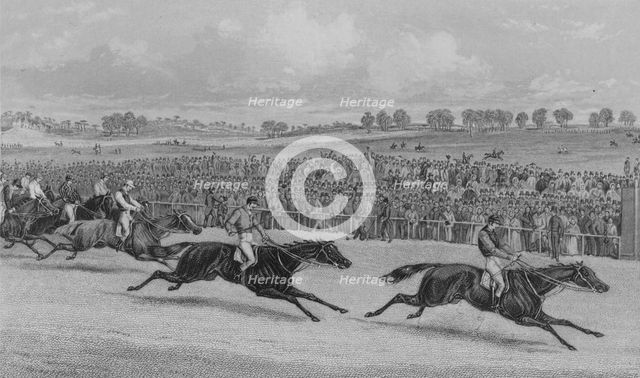 'The Race for the St Leger 1851 - Newminster's Year', c1851. Artist: JH Engelheart.