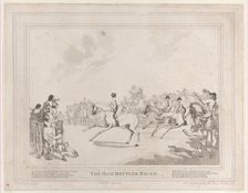 The Race Horse (from The Life of a Racehorse, or The High-Mettled Racer), July 20..., July 20, 1789. Creators: Thomas Rowlandson, John Hassell