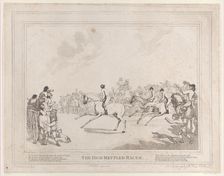 The Race Horse (from The Life of a Racehorse, or The High-Mettled Racer), July 20..., July 20, 1789. Creators: Thomas Rowlandson, John Hassell