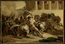The Race of the Riderless Horses, 1817. Creator: Theodore Gericault
