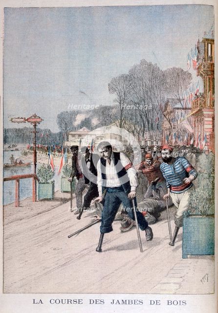 'The Race of the Wooden Legs', 1895. Artist: Henri Meyer