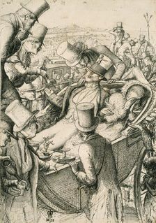 The Race Meeting, or The Gambler, 1853. Artist: John Everett Millais