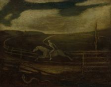 The Race Track (Death on a Pale Horse), c. 1896-1908. Creator: Albert Pinkham Ryder (American, 1847-1917)
