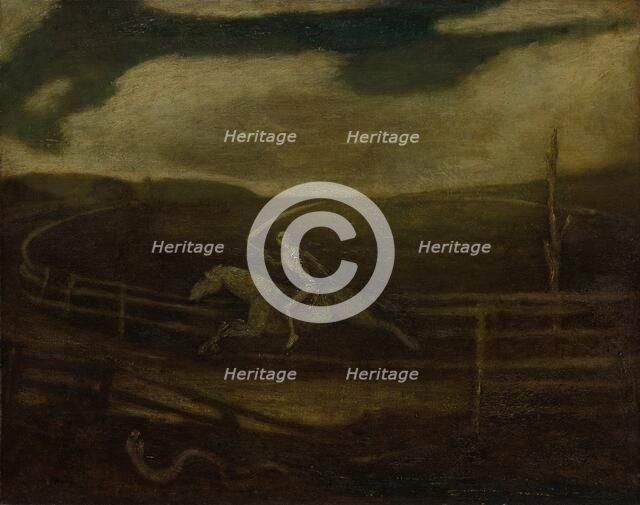 The Race Track (Death on a Pale Horse), c. 1896-1908. Creator: Albert Pinkham Ryder (American, 1847-1917).
