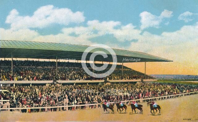 The Race Track, Hialeah, near Miami, Florida, USA, c1930s. Creator: Unknown.