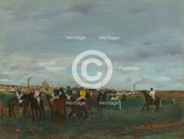 The Races, 1871-1872. Creator: Edgar Degas.