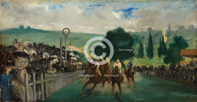 The Races at Longchamp, 1866. Creator: Edouard Manet.