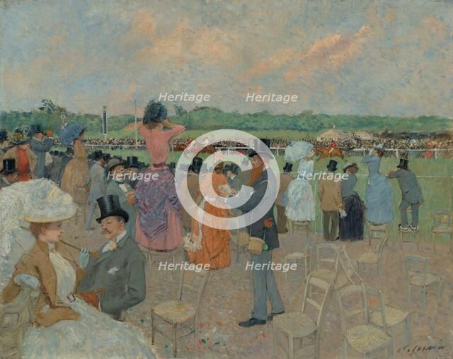 The Races at Longchamp, c. 1891. Creator: Jean Louis Forain.