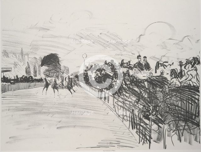 The Races (Les Courses), 1865-72, published 1884. Creator: Edouard Manet.