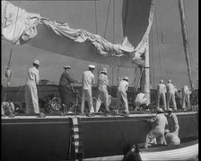 The Racing Yacht Endeavour 1936. Creator: British Pathe Ltd