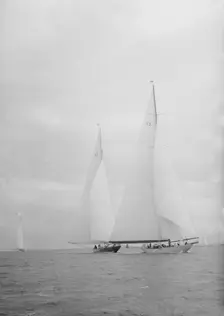 The racing yachts Astra and Endeavour 1936. Creator: Kirk & Sons of Cowes