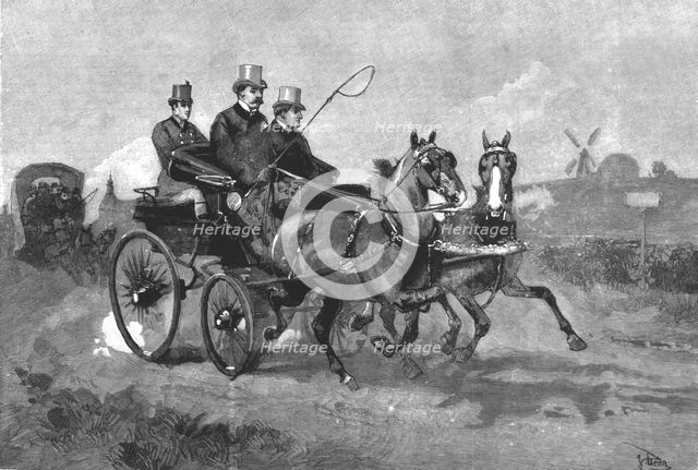 'The Racing Season at Newmarket; On the way to the course, 1890. Creator: Unknown.