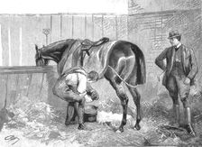 'The Racing Season- Notes at Newmarket; An Owners Visit to his Racing Stable 1890. Creator: Unknown