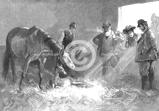 ''The Racing Season- Notes at Newmarket; Visitors to a Nursery', 1890. Creator: Unknown.