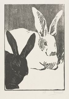 The Rabbits, 1893. Creator: Henri Charles Guérard (French, 1846-1897)