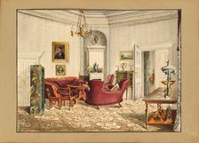 The Radziwill Palace in Berlin. Salon of Princess Wanda Czartoryska, née Princess Radziwill, 1845. Creator: Wustrow (active ca 1845)