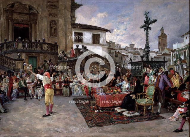 The Raffle of the Saint', oil on canvas, Rome 1875.