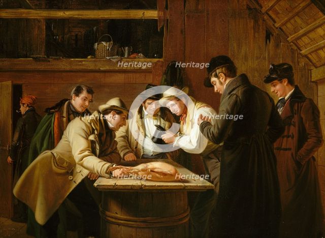The Raffle (Raffling for the Goose), 1837. Creator: William Sidney Mount.